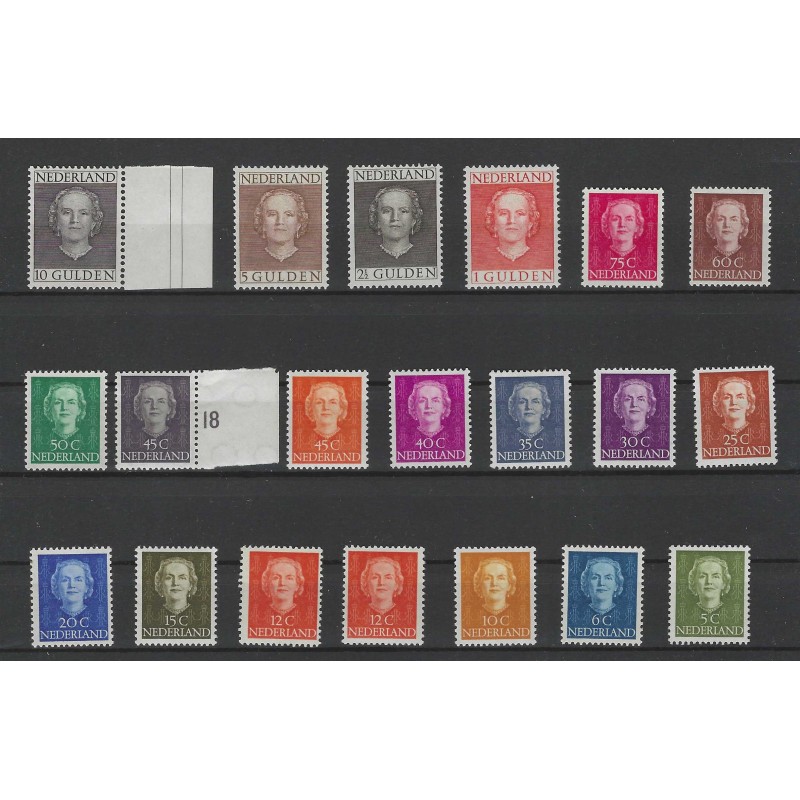 Nederland 518/533, 534/537 Juliana EN FACE MNH/postfris CV 1175 € Certificaat! Nederland 518/533, 534/537 Juliana EN FACE MNH/postfris CV 1175 € Certificaat!