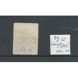 Nederland 29A "LANGE SLAG" Willem III 1872  VFU/gebr  CV 150 €