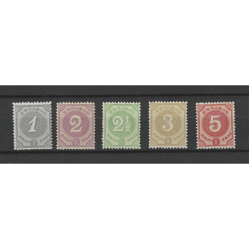 Curacao 13-17 Cijfer MNH/postfris CV 225 € Curacao 13-17 Cijfer MNH/postfris CV 225 €