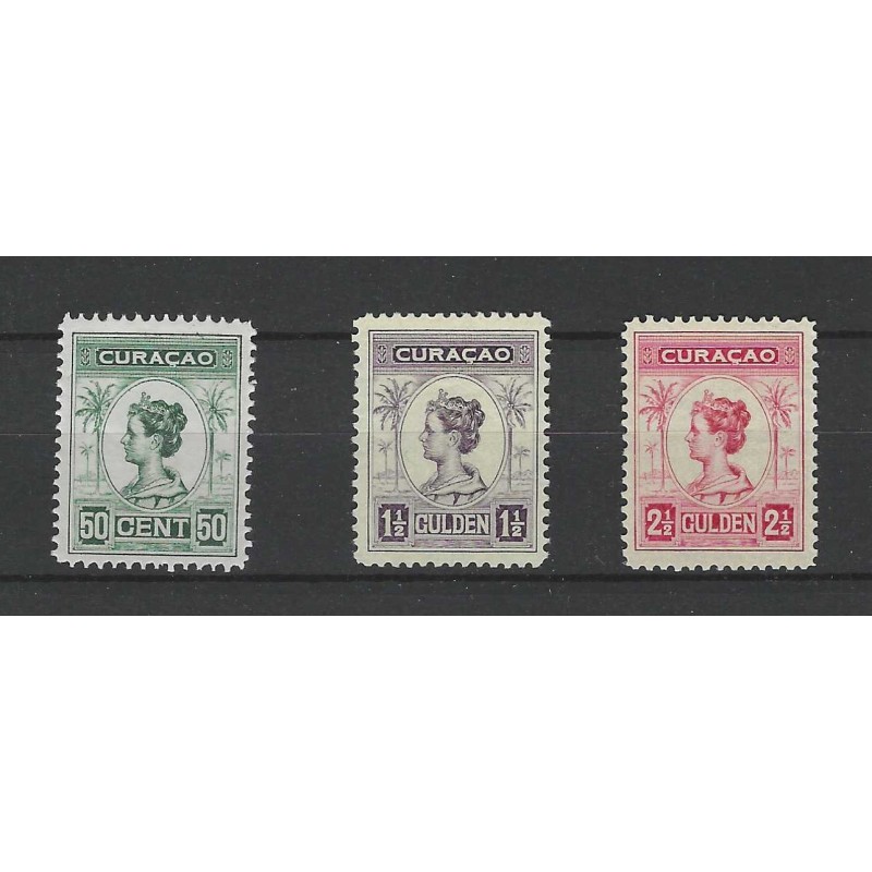 Curacao 68-70 Wilhelmina MH/ongebr CV 62 € Curacao 68-70 Wilhelmina MH/ongebr CV 62 €