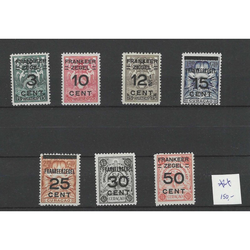 Curacao 82-88 Brandkast opdrukken MNH/postfris CV 150 € Curacao 82-88 Brandkast opdrukken MNH/postfris CV 150 €