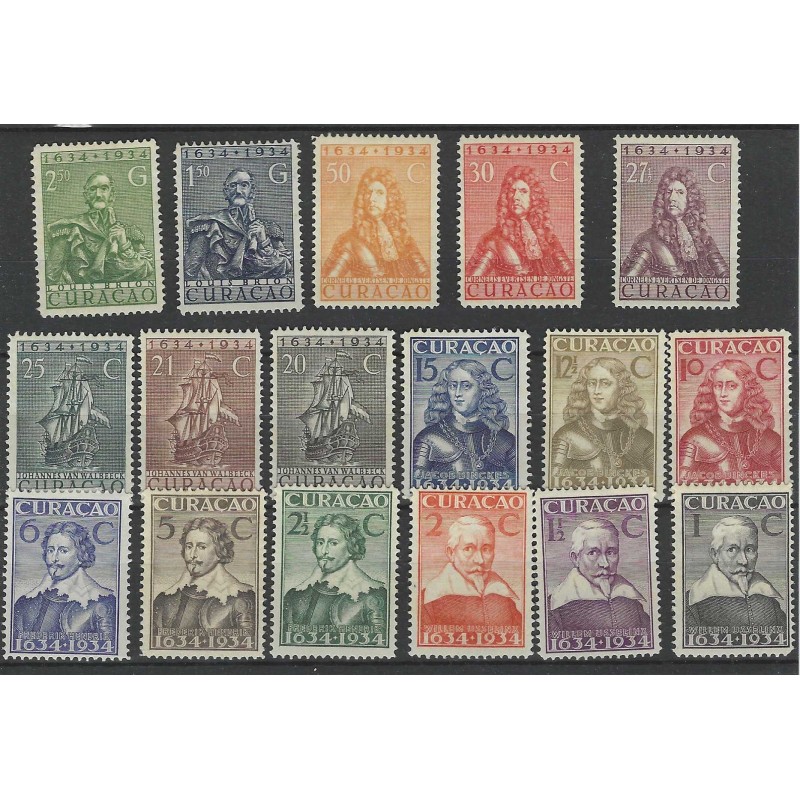 Curacao 104-120 Gezag serie MH/ongebr CV 300 € met Certificaat ! Curacao 104-120 Gezag serie MH/ongebr CV 300 € met Certificaat !