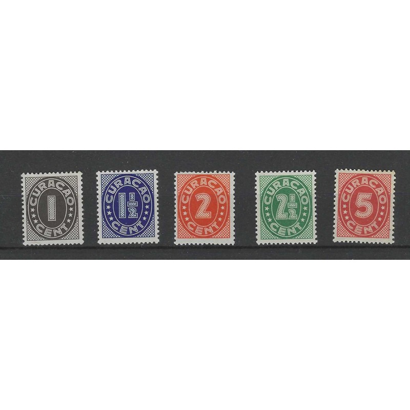 Curacao 121-125 Cijfer serie MNH/postfris CV 5 € Curacao 121-125 Cijfer serie MNH/postfris CV 5 €