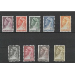 Curacao 126-134 Wilhelmina  MNH/postfris CV 85 €