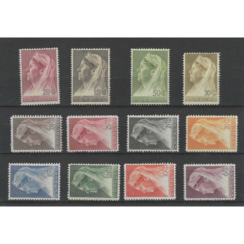 Curacao 126-137 Wilhelmina MH/ongebr CV 75 € Curacao 126-137 Wilhelmina MH/ongebr CV 75 €