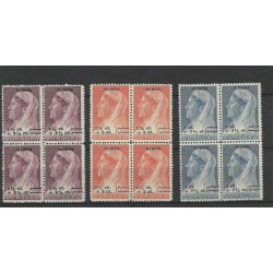 Curacao 182-184 NIWIN zegels blokjes van 4 MNH/postfris CV 16 €