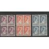 Curacao 182-184 NIWIN zegels blokjes van 4 MNH/postfris CV 16 €