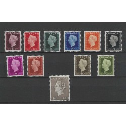 Curacao 185-195 Wilhelmina  MNH/postfris CV 118 €