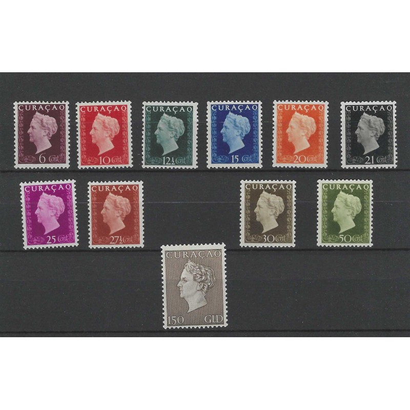 Curacao 185-195 Wilhelmina MNH/postfris CV 118 € Curacao 185-195 Wilhelmina MNH/postfris CV 118 €