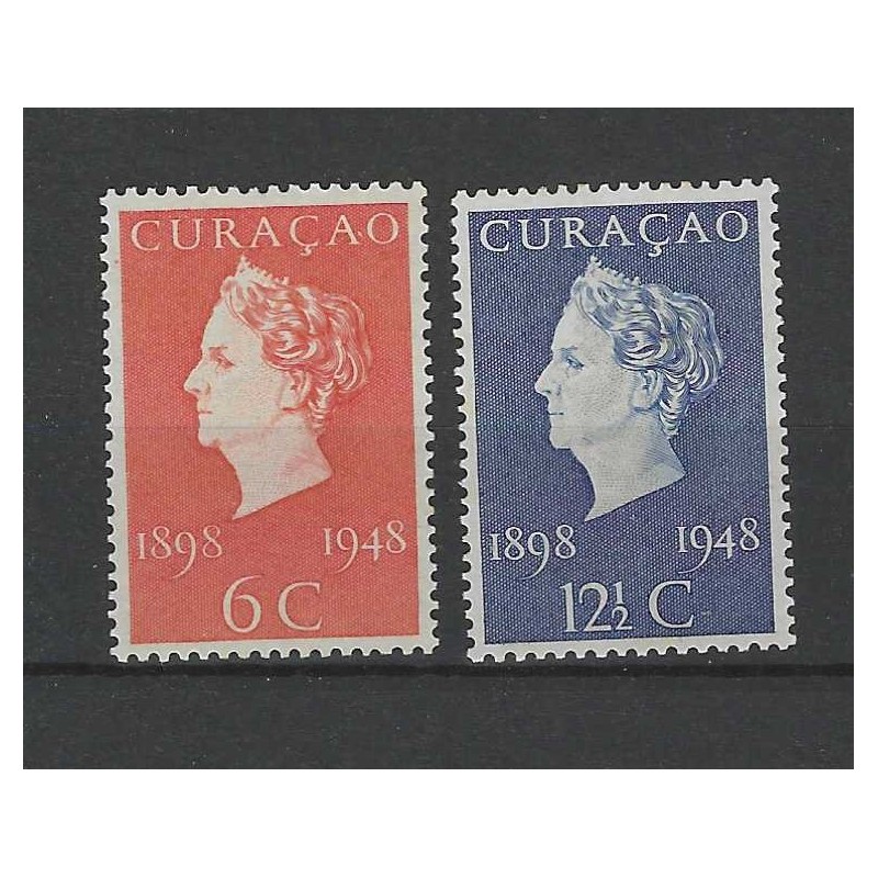 Curacao 196-197 Wilhelmina VFU/gebr CV 2 € Curacao 196-197 Wilhelmina VFU/gebr CV 2 €