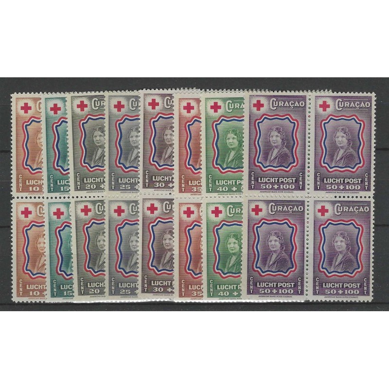 Curacao LP45-52 Luchtpost blokjes van 4 MNH/postfris CV 96 € Curacao LP45-52 Luchtpost blokjes van 4 MNH/postfris CV 96 €