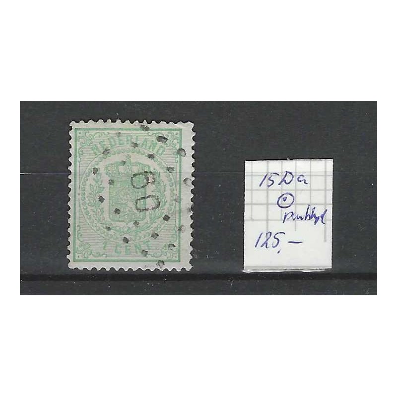 Nederland 15Da Wapens met puntstempel 60 VFU/gebr CV 125 € Nederland 15Da Wapens met puntstempel 60 VFU/gebr CV 125 €