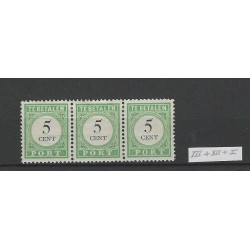 Curacao P12 Port 1892 strip van 3  MH/ongebr CV 10+ €