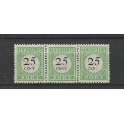 Curacao P17 Port 1892 strip van 3 Type II MH/ongebr CV 70+ €