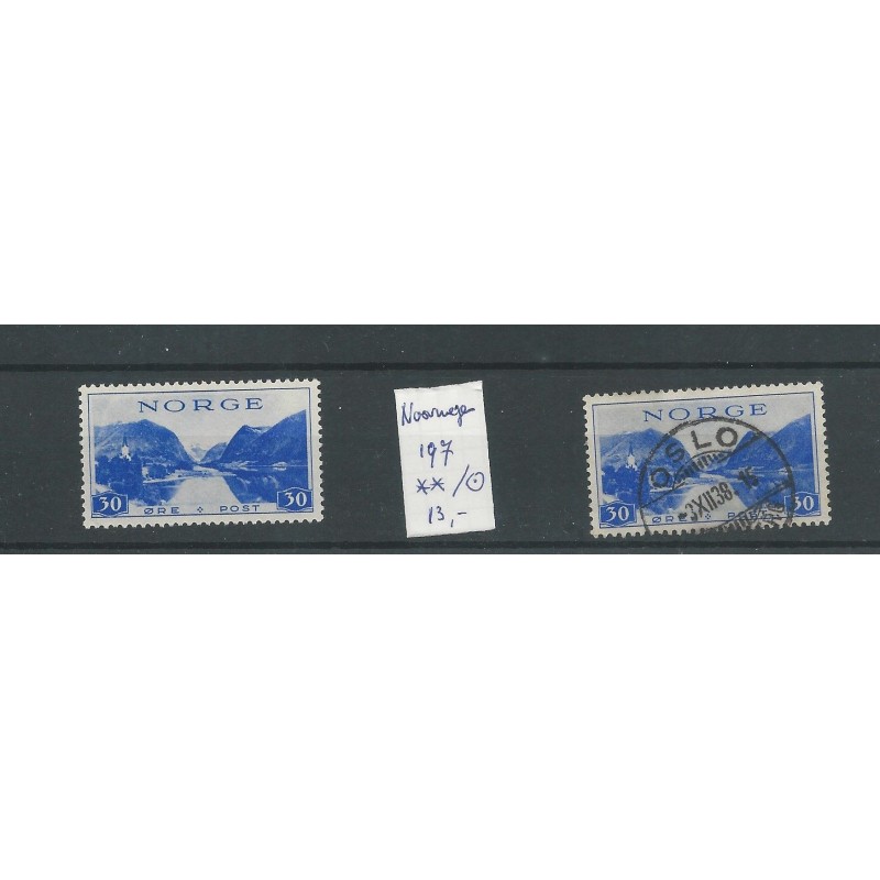 Noorwegen 197 MNH & VFU/gebr CV 13 € Noorwegen 197 MNH & VFU/gebr CV 13 €