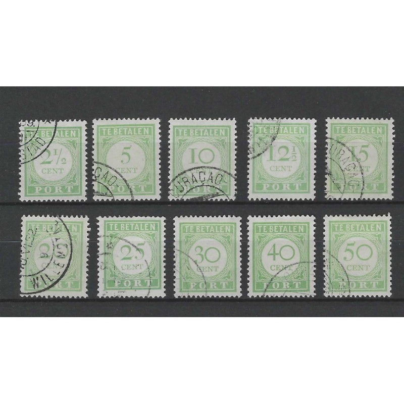 Curacao P21Ab-30Ab Port 1915 VFU/gebr CV 26 € Curacao P21Ab-30Ab Port 1915 VFU/gebr CV 26 €