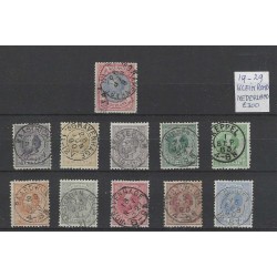 Nederland 19-29 Willem III 1872  set VFU/gebr  CV 317+ € Stempels !!