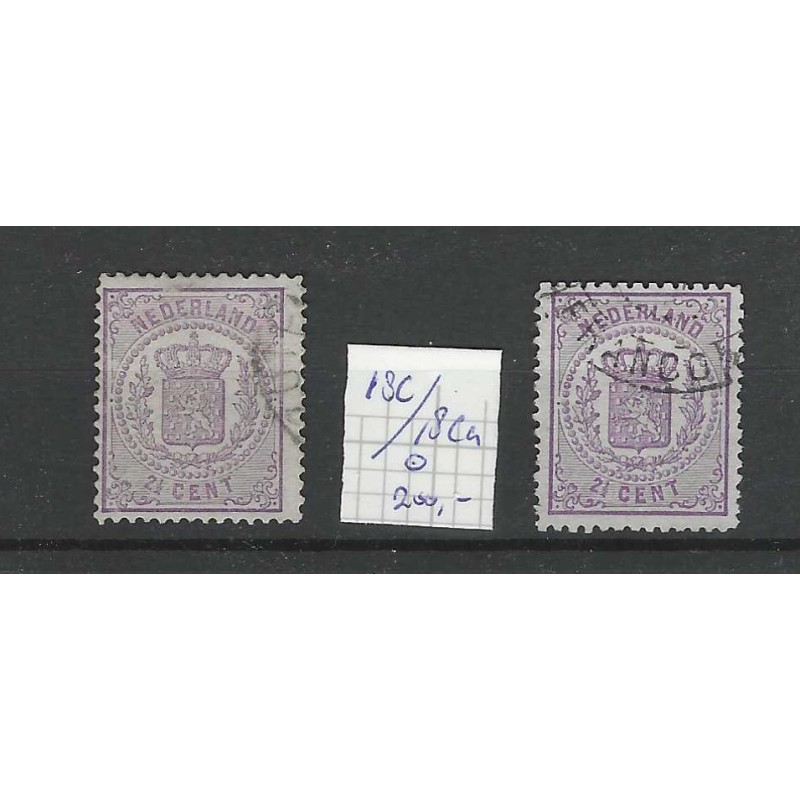 Nederland 18C/18Ca Wapens 1869 VFU/gebr CV 200 € Nederland 18C/18Ca Wapens 1869 VFU/gebr CV 200 €