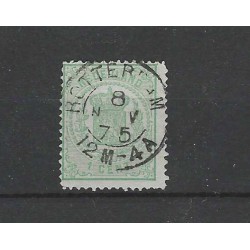 Nederland 15 Wapens 1869 "AMSTERDAM 1875" twee letter VFU/gebr