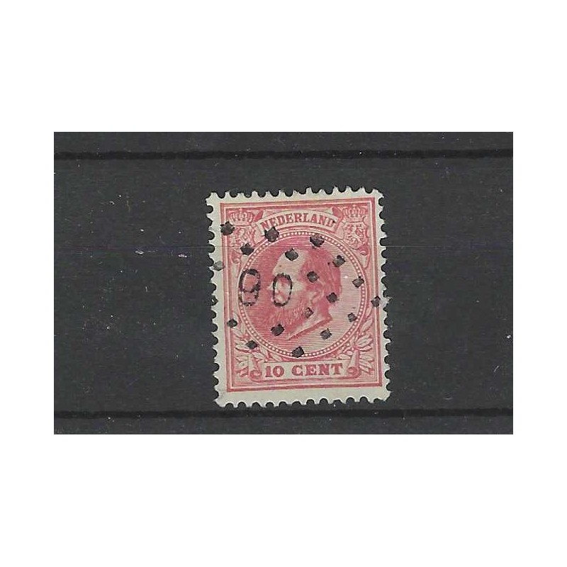 Nederland 21 Willem III met puntstempel 90 VFU/gebr Nederland 21 Willem III met puntstempel 90 VFU/gebr