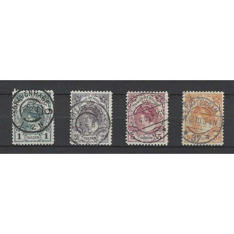 Nederland 77-80 Wilhelmina Bontkraag VFU/gebr CV 862 € Pracht !! Nederland 77-80 Wilhelmina Bontkraag VFU/gebr CV 862 € Pracht !!