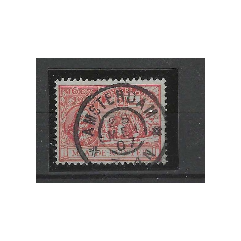 Nederland 89 De Ruyter "AMSTERDAM 1907"grootrond VFU/gebr Nederland 89 De Ruyter "AMSTERDAM 1907"grootrond VFU/gebr