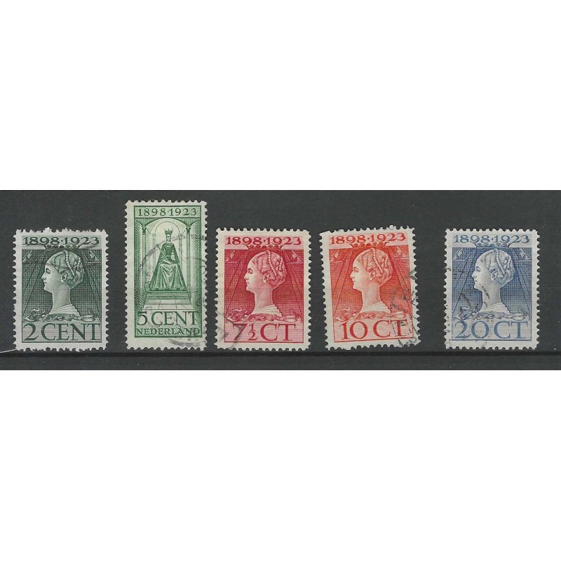 Nederland 121G-125G Jubileum 1923 VFU/gebr CV 4 € Nederland 121G-125G Jubileum 1923 VFU/gebr CV 4 €