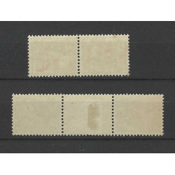 Nederland 61b/61c  KEERDRUKKEN Wilhelmina MH/ongebr CV 540 €