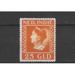 Ned. Indie 289 Wilhelmina Konijnenburg 25 Gld MH/ongebr CV 325 €