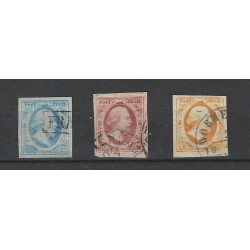 Nederland 1-3  Willem 1852  VFU/gebr CV 240 €