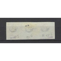 Nederland 1-3  Willem 1852 strippen van 3 VFU/gebr CV 1950 €