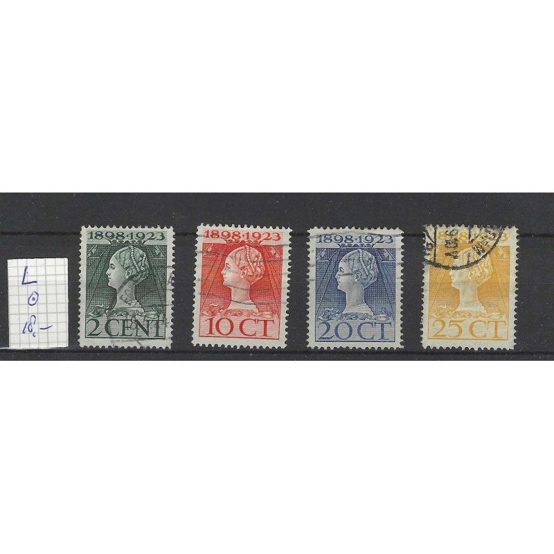 Nederland 121L-126L Wilhelmina VFU/gebr CV 18 € Nederland 121L-126L Wilhelmina VFU/gebr CV 18 €