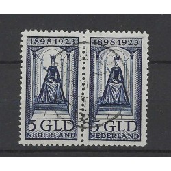 Nederland 131 Wilhelmina 5Gld paartje  VFU/gebr CV 450 €
