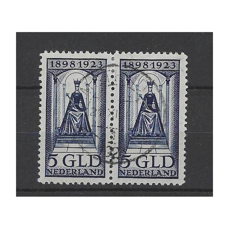 Nederland 131 Wilhelmina 5Gld paartje  VFU/gebr CV 450 €