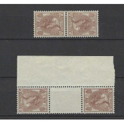 Nederland 61b-61c KEERDRUKKEN Wilhelmina MNH/postfris CV 1000 €