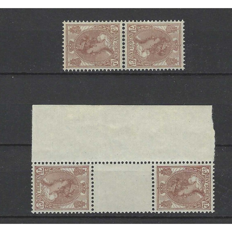 Nederland 61b-61c KEERDRUKKEN Wilhelmina MNH/postfris CV 1000 € Nederland 61b-61c KEERDRUKKEN Wilhelmina MNH/postfris CV 1000 €