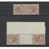 Nederland 61b-61c KEERDRUKKEN Wilhelmina MNH/postfris CV 1000 €