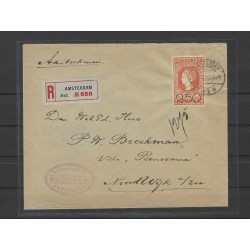 Nederland 105 op Brief met FDC-stempel naar Noordwijk CV RRR € Certificaat !