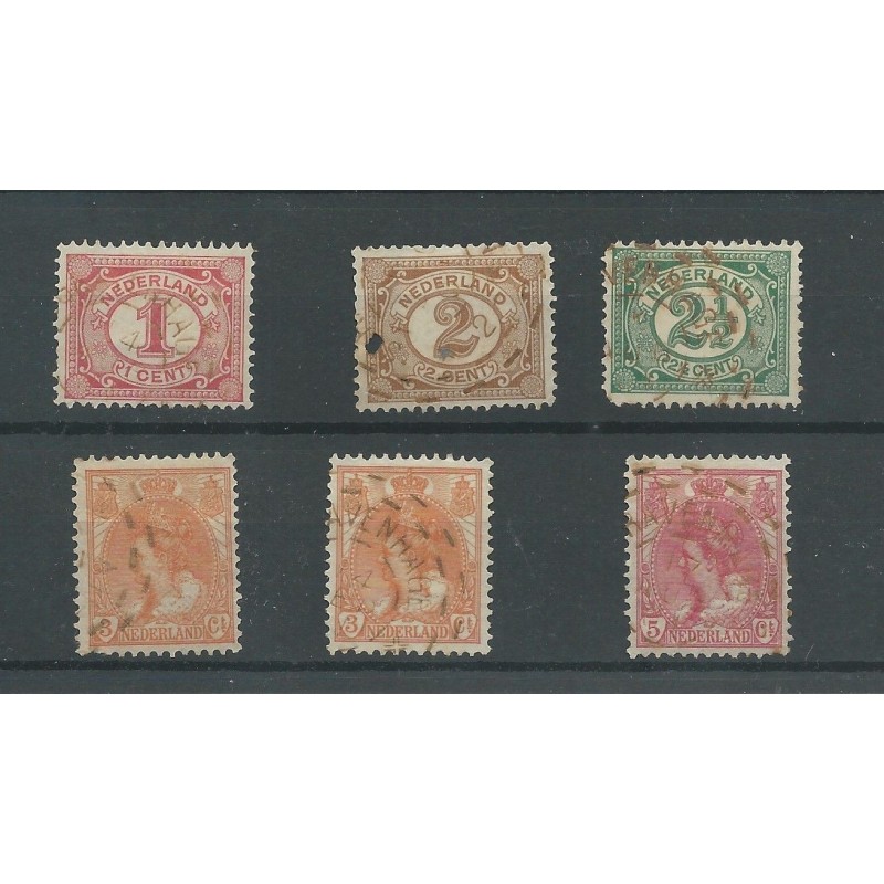 Nederland 6 BRANDSTEMPELS Gravenhage VFU/gebr CV ?? € Nederland 6 BRANDSTEMPELS Gravenhage VFU/gebr CV ?? €