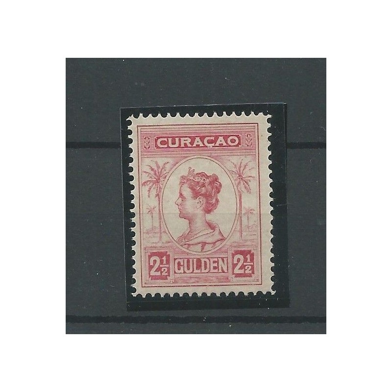 Curacao 70D Wilhelmina 2,5Gld MNH/postfris CV 425 € Certificaat Vleeming Curacao 70D Wilhelmina 2,5Gld MNH/postfris CV 425 € Certificaat Vleeming