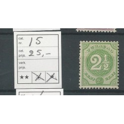 Curacao 15 Cijfer 2,5 ct  MNH/postfris CV  25 €