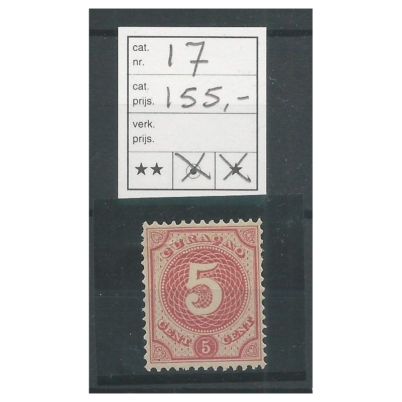 Curacao 17 Cijfer 5 ct MNH/postfris CV 155 € Curacao 17 Cijfer 5 ct MNH/postfris CV 155 €