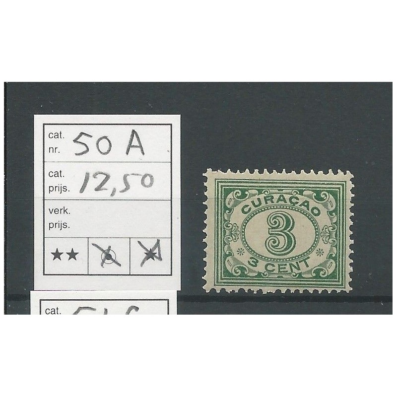 Curacao 50A Cijfer MNH/postfris CV 12,5 € Curacao 50A Cijfer MNH/postfris CV 12,5 €
