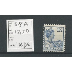 Curacao 58A  Wilhelmina MNH/postfris CV  12,5 €