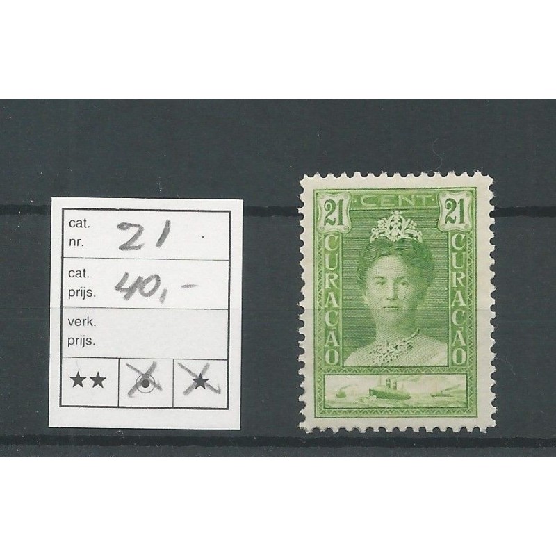 Curacao 95 Wilhelmina MNH/postfris CV 40 € Curacao 95 Wilhelmina MNH/postfris CV 40 €