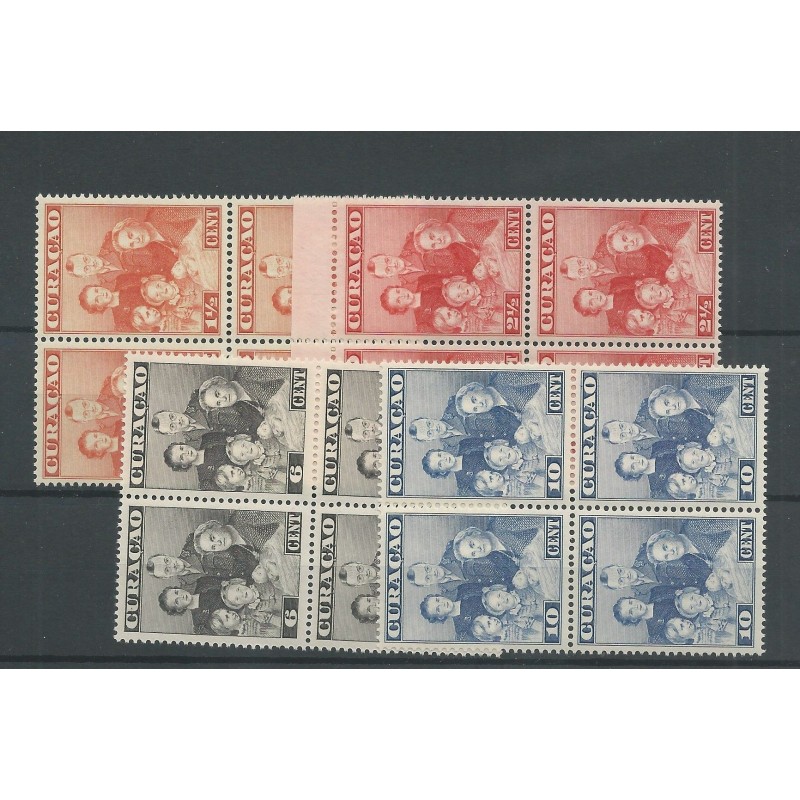 Curacao 164-167 blokken van 4 MNH/postfris CV  16 €
