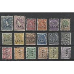 Ned. Indie 63-80 JAVA-opdrukken VFU/gebr  CV 103 €