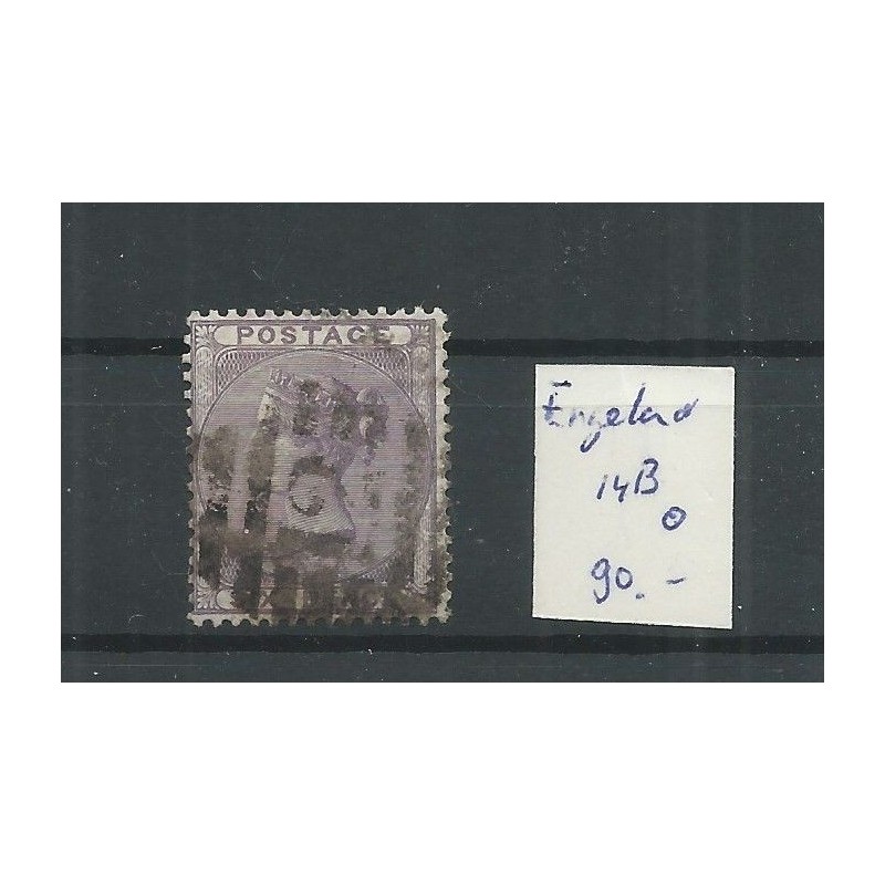 Engeland nr 14b Queen Victoria 1856 VFU/gebr CV 90 € Engeland nr 14b Queen Victoria 1856 VFU/gebr CV 90 €