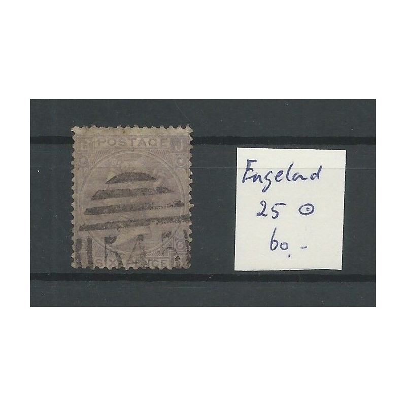 Engeland nr 25 Queen Victoria 1865 VFU/gebr CV 60 € Engeland nr 25 Queen Victoria 1865 VFU/gebr CV 60 €