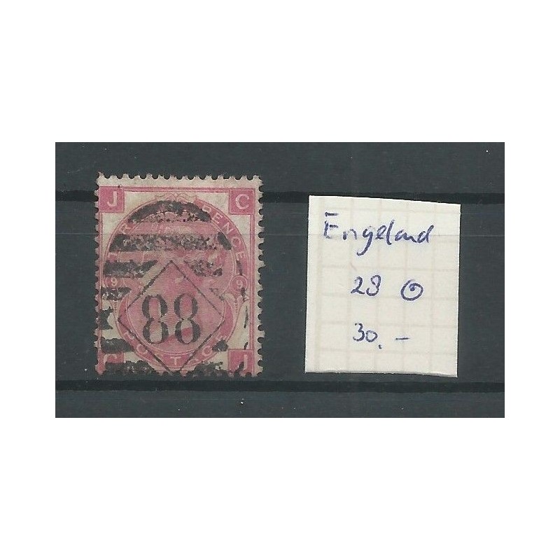 Engeland nr 28 Queen Victoria 1867 VFU/gebr CV 30 € Engeland nr 28 Queen Victoria 1867 VFU/gebr CV 30 €